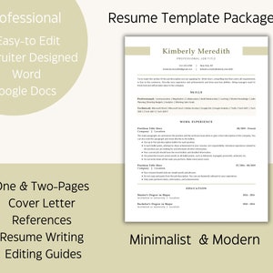 Executive Resume, CV, Word, Google Docs, ATS Friendly, Modern & Professional, Aesthetic, PC, and Mac, Recruiter Preferred, Simple-Easy.