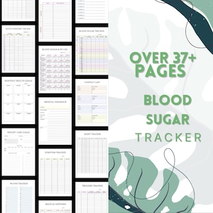 Blood Sugar Planner, Comprehensive Blood Sugar Planner/Tracker - Daily and Weekly Glucose Log,  Blood Pressure Tracker, Diabetes Tracker