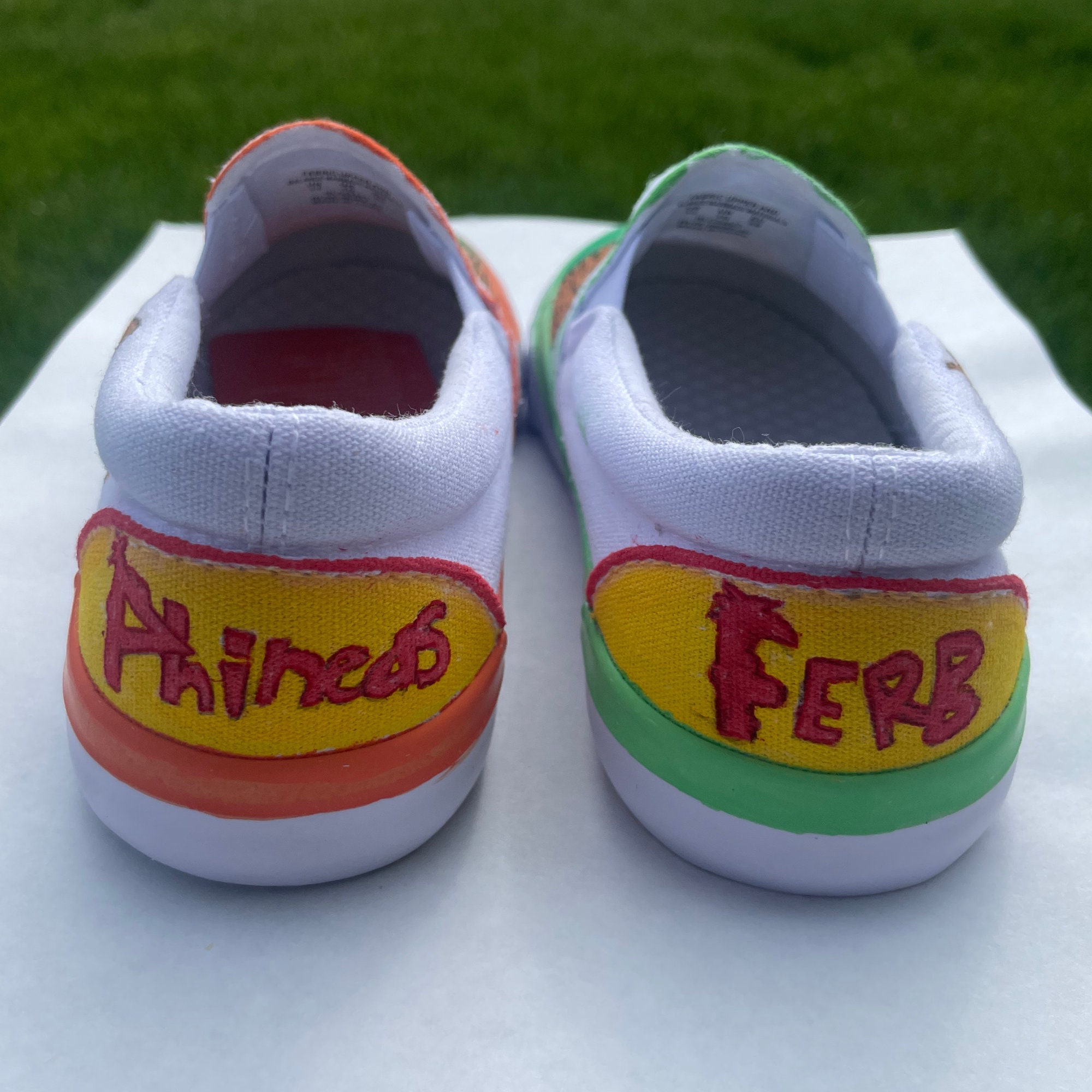 Customized Phineas and Ferb Slip-on Shoes - Etsy