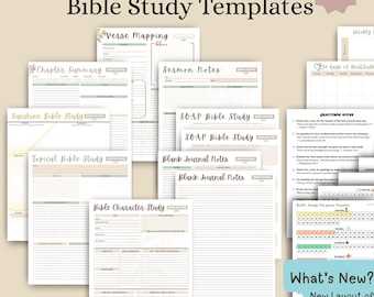 Printable Bible Study Journal | Scripture Study Templates (PDF)