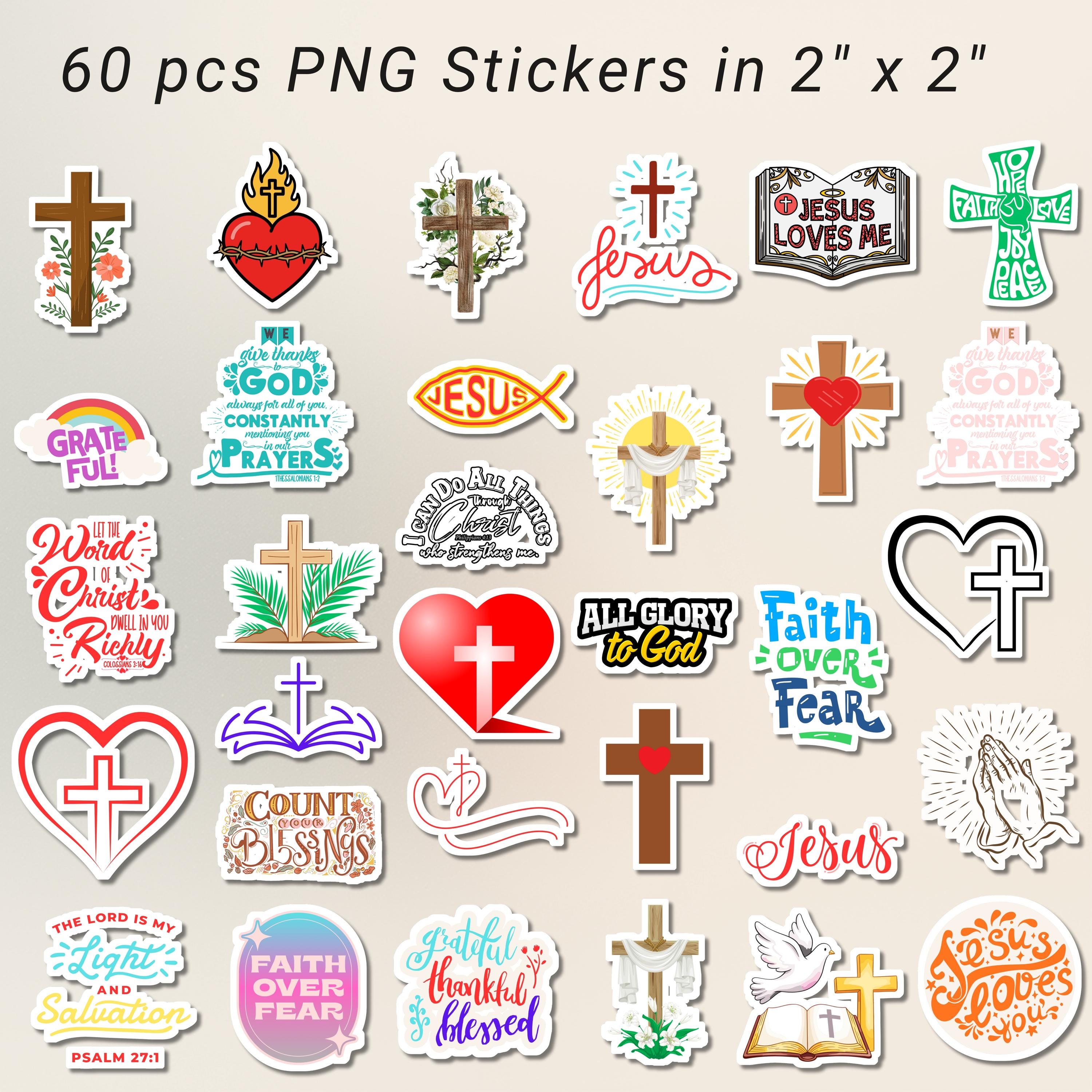 Christian Sticker Pack | Bible Verse, Jesus, Faith (digital Download ...