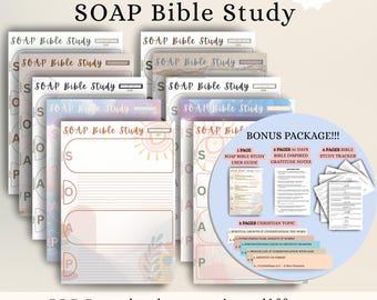 SOAP Bible Study Printable | Christian Template (Instant Download PDF)