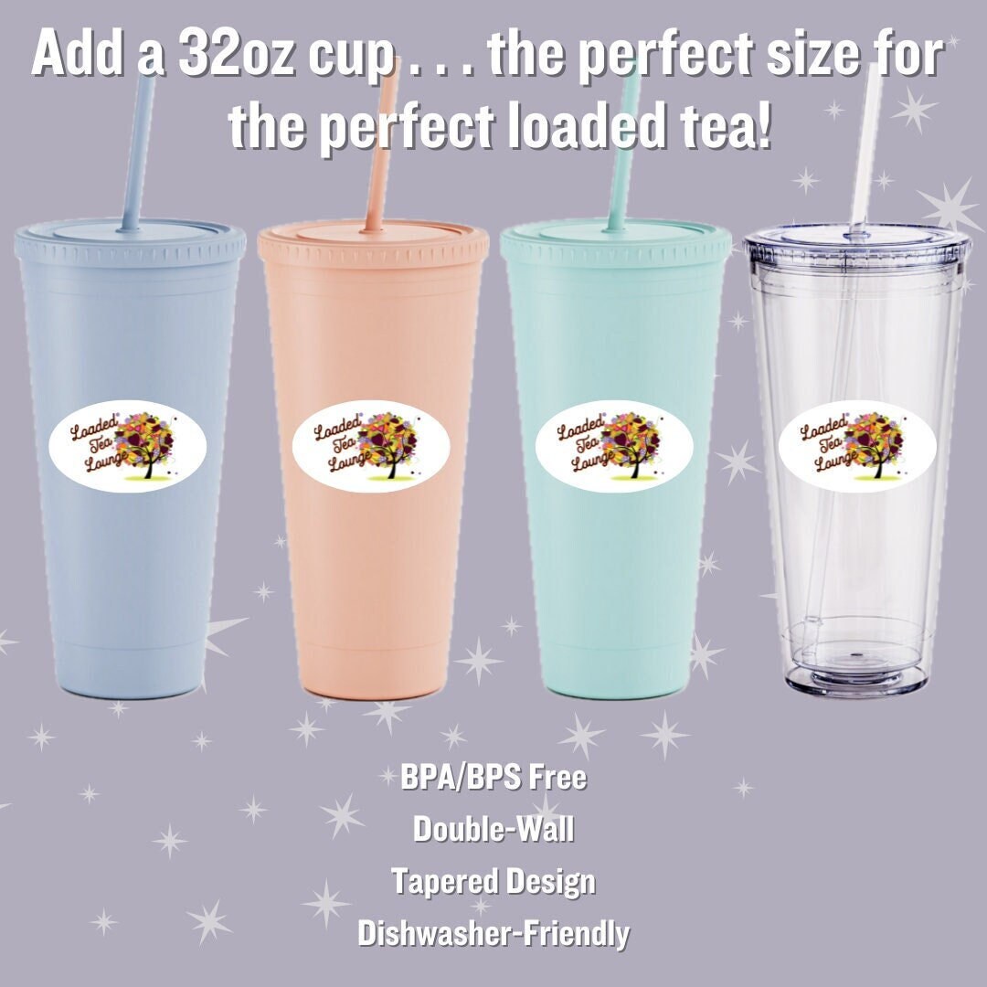 32oz Insulated Loaded Tea Tumbler With Lid and Straw Double Wall Insulated  Cup Beach Picnic Essential Gift Idea for Her Home Office Travel - Etsy