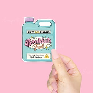 Bookish Fuel Vinyl Sticker: For Kindle, Water Bottle, Laptop