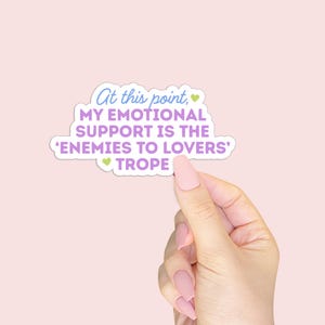 Enemies to Lovers Trope Sticker: Funny Bookish Vinyl Decal