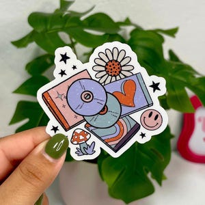 Groovy Reto Waterproof Vinyl Sticker