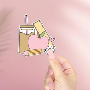 Cute Teacher Vinyl Sticker - Back to School Gift - Sticker for Laptops, Planners, or Water Bottles - Teacher Appreciation Gift
