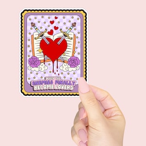 Enemies to Lovers Waterproof Sticker - Gift for Romance Readers and Book Lovers - Bookish Sticker for Kindles, Laptops, and Water Bottles