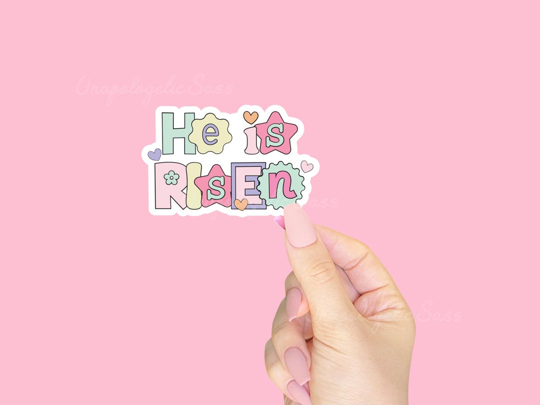 He Is Rizzen Sticker He is Risen Vinyl Sticker for Bibles, Water Bottles, Laptops - Etsy