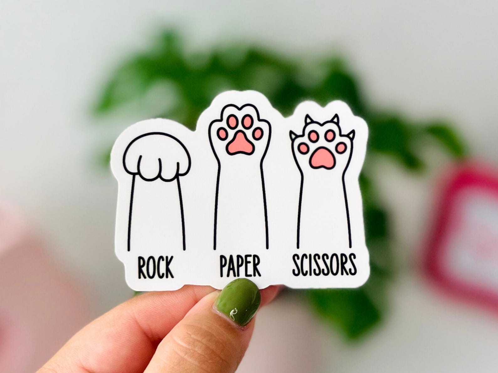 Rock Paper Scissors Waterproof Sticker