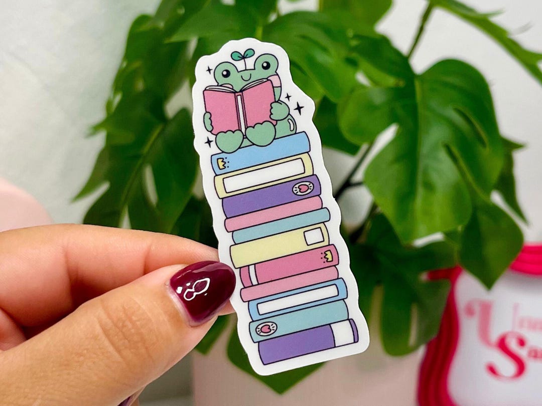 Bookish Frog Vinyl Sticker: Waterproof Laptop, Planner Decal - Etsy