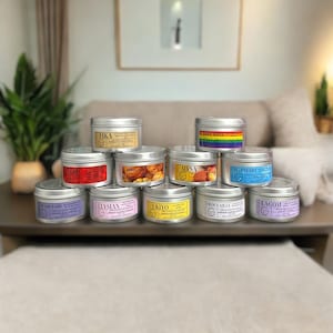Wickless Candles, Scented Candle, 100% Soy Wax Candle, Tin, Handmade, Travel Friendly, Eco Friendly, Self-Care, PNW