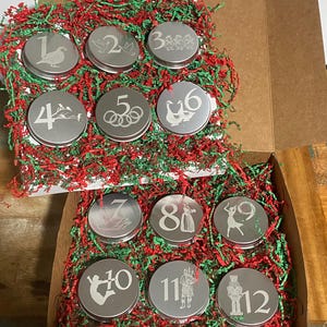 12 Days of Christmas Wickless Candle Gift Set, 12-Day Advent Calendar