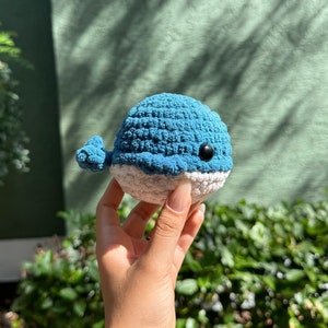 Crochet Whale Plushie, Adorable Handmade Anniversary Christmas Birthday Gift, Amigurumi Stuffed Animal Toy, Cute Fun Home Decor, Car Buddy