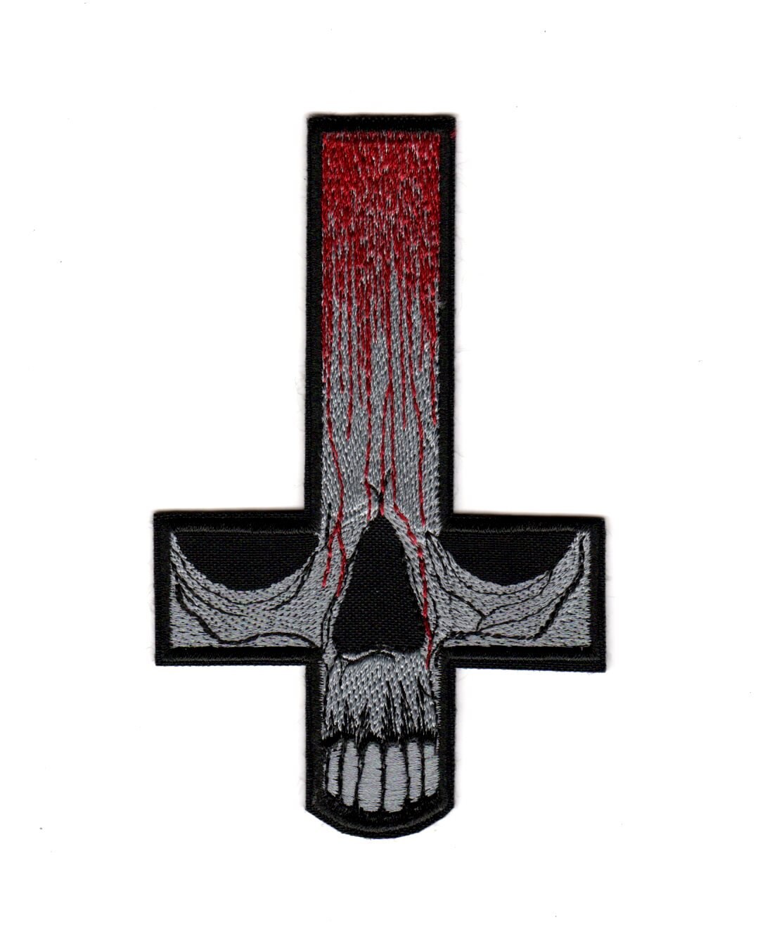 Biker Kreuz Aufnäher – 8x8 Cm, Stickerei, Zum Aufbügeln Oder Annähen