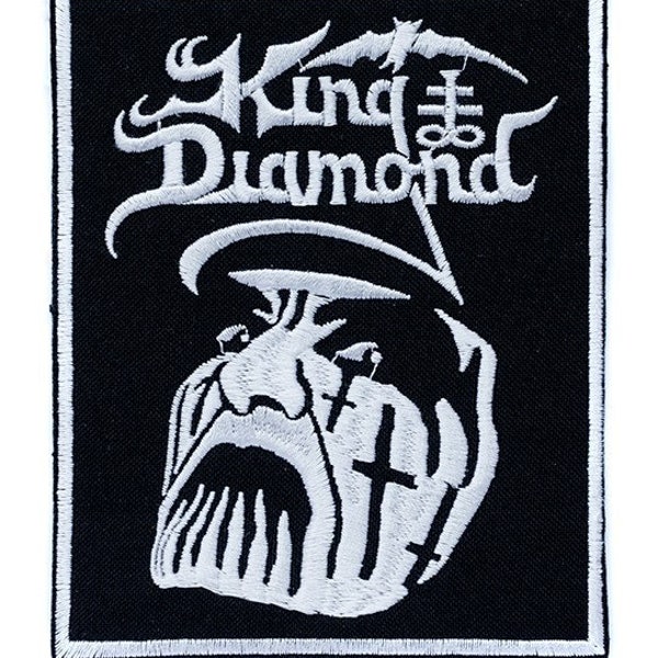 King Diamond Embroidered Sew-on Patch | Musician Songwriter Vocalist Danish Heavy Metal Band Logo