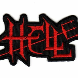 Hell Embroidered Sew-on Patch | Pitchfork English Heavy Metal Music Band Logo
