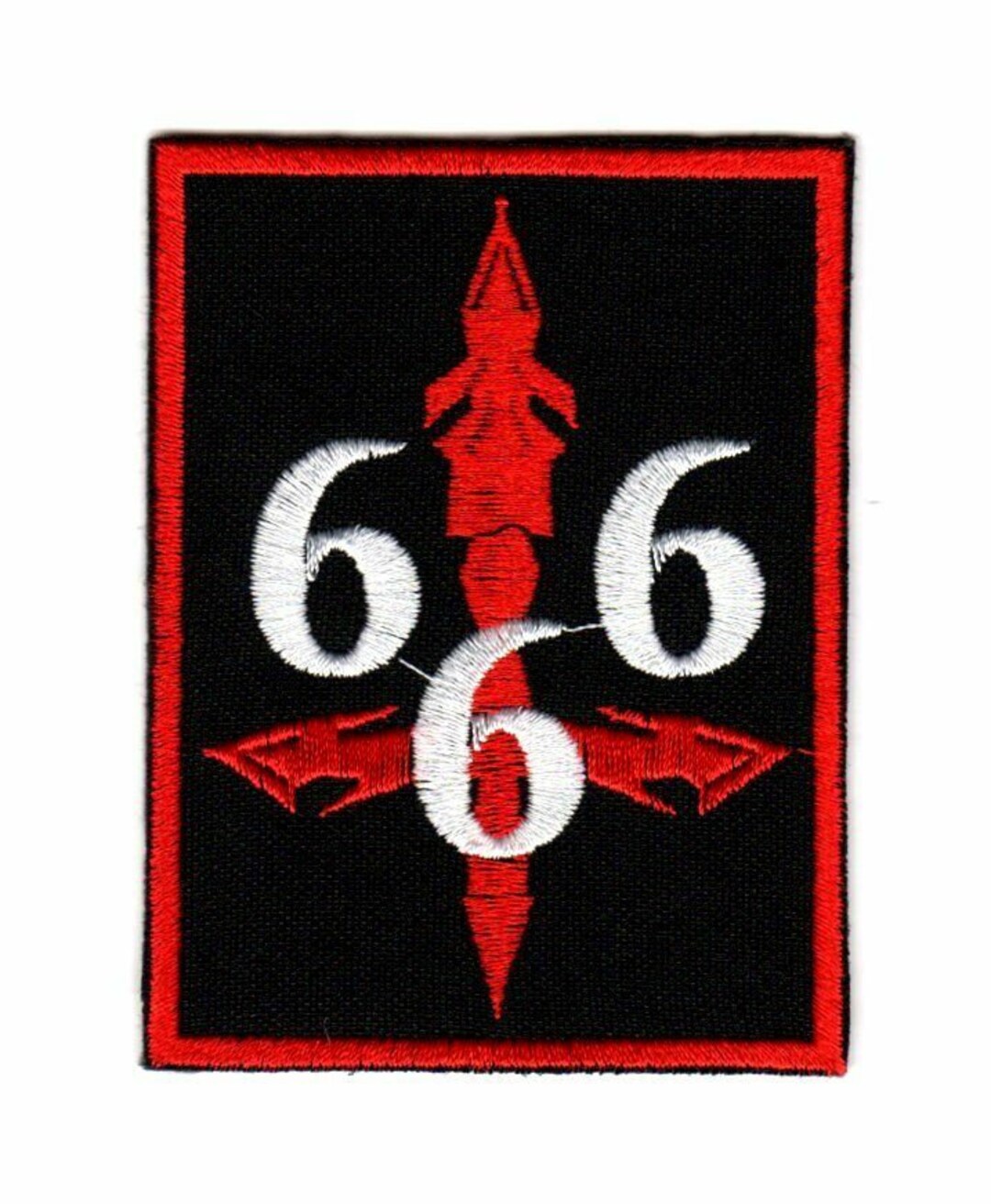 666 Inverted Cross Embroidered Sew-on Patch | Beast Number Satan Devil ...