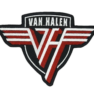 Van Halen VH Gestickter Aufnäher | Amerikanisches Hard Pop Rock Heavy Glam Metal Musik Band Logo