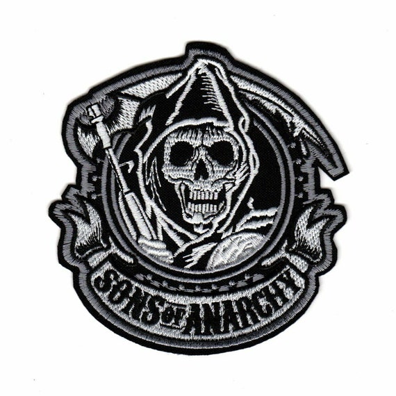 Sons of Patch Anarchy Biker Motorcycle Back Patches Iron on Large Size Embroidered