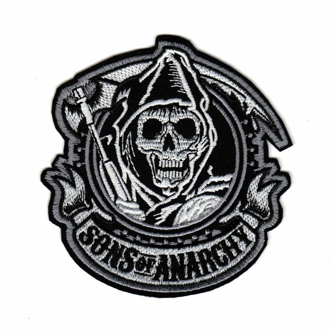 Sons of Anarchy Embroidered Sew-on Patch | Grim Reaper Skull