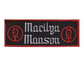 Marilyn Manson Embroidered Sew-on Patch | American Singer Industrial Alternative Metal Music Band Logo