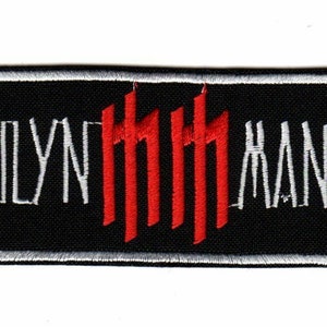 Marilyn Manson Gestickter Aufnäher | Amerikanischer Sänger Industrial Alternative Metal Musik Band Logo