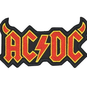 AC/DC ACDC Embroidered Sew-on Patch | Australian Rock & Roll Hard Blues Rock Heavy Metal Music Band Logo