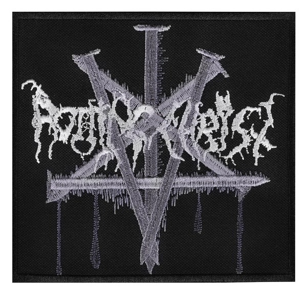 Rotting Christ Embroidered Sew-on Patch | Pentagram Greek Black Metal Gothic Metal Music Band Logo