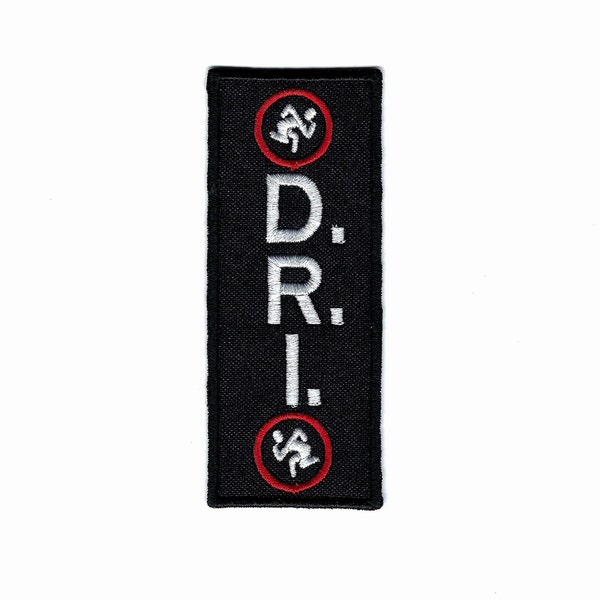 DRI Dirty Rotten Imbeciles Embroidered Sew-on Patch | D.R.I. American Crossover Thrash Music Band Logo