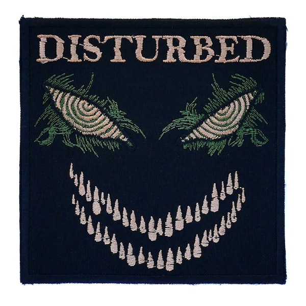 Disturbed Embroidered Sew-on Patch | Scary American Heavy Alternative Nu Metal Music Band Logo