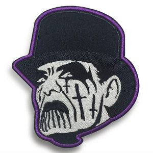 King Diamond Embroidered Sew-On Patch | Vocalist Danish Heavy Black Metal Hard Rock Music Band Logo