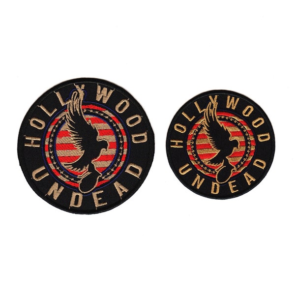 Hollywood Undead Embroidered Sew-on Patch | Eagle Grenade Stars Rap Hard Rock Nu Metal Music Band Logo