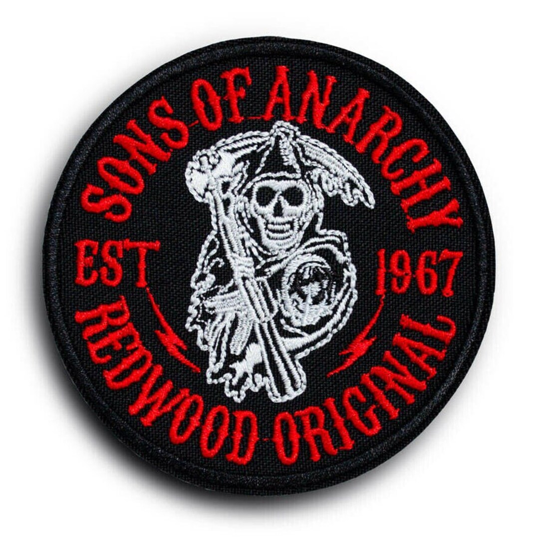 Sons of Patch Anarchy Biker Motorcycle Back Patches Iron on Large Size Embroidered