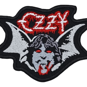 Ozzy Osbourne Bat Embroidered Sew-on Patch | English Heavy Glam Doom Metal Black Sabbath Music Band Logo