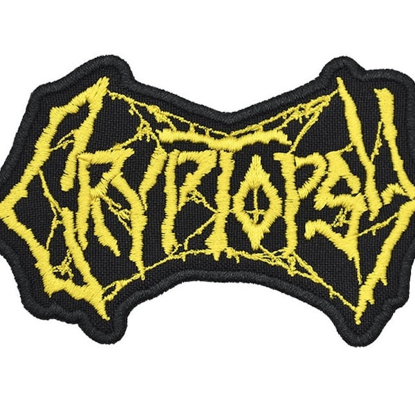 Cryptopsy Embroidered Sew-on Patch | Canadian Montreal Technical Death Metal Music Band Logo