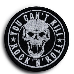 You Can't Kill Rock 'N' Roll Embroidered Sew-on Patch | Skull Ozzy Osbourne Heavy Metal Music Band Logo