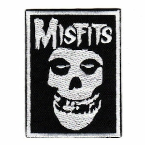 official MISFITS SEW-ON / IRON-ON PATCH - FIEND SKULL die my darling LOGO -  NEW