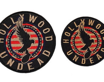 Hollywood Undead Embroidered Sew-on Patch | Eagle Grenade Stars Rap Hard Rock Nu Metal Music Band Logo