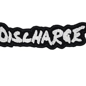 Discharge Embroidered Sew-on Patch | English Hardcore Crust Punk Heavy Metal D-Beat Music Music Band Logo