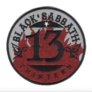 Black Sabbath 13 Thirteen Embroidered Sew-on Patch | Album English Heavy Metal Music Band Logo