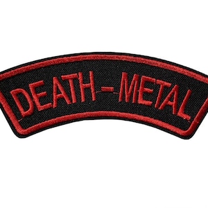 Death Metal Embroidered Sew-on Patch | Extreme Heavy Metal Subgenre Thrash Black Metal Music Band Logo