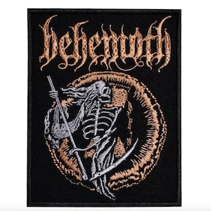 Behemoth Embroidered Sew-on Patch | Devil&#39;s Conquistadors Reaper Polish Death Metal Music Band Logo