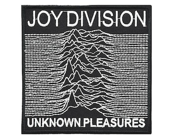 Joy Division Unknown Pleasures Embroidered Sew-on Patch | English Post-Punk Gothic Rock Music Band Logo