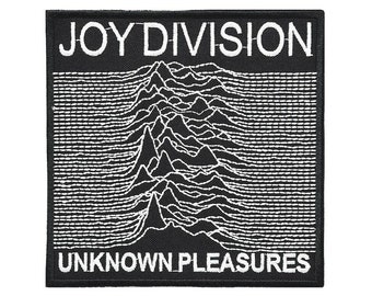 Joy Division Unknown Pleasures Embroidered Sew-on Patch | English Post-Punk Gothic Rock Music Band Logo