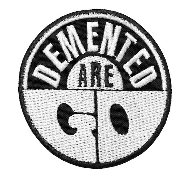 Demented Are Go DAG Gestickter Aufnäher | Walisisches Psychobilly Punk Rock Musik Band Logo