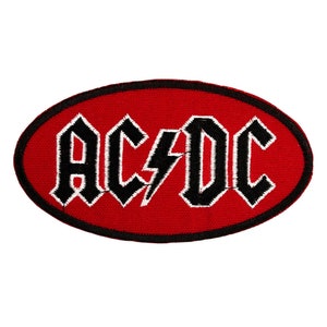 ACDC AC/DC Embroidered Sew-on Patch | Australian Rock & Roll Hard Blues Rock Heavy Metal Music Band Logo