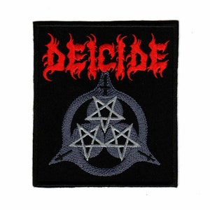 Deicide Embroidered Sew-on Patch | Pentagram American Death Metal Music Band Logo
