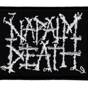 Napalm Death Embroidered Sew-on Patch | English Grindcore Death Metal Music Band Logo