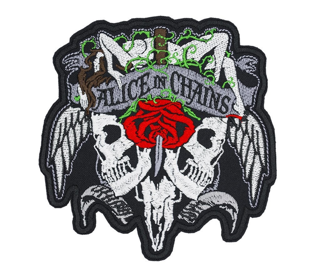 Alice in Chains Embroidered Sew-on Patch | Skull American